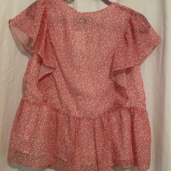 NEW WITH TAGS - Wishlist Apparel Ruffle Peplum Blouse - L - Picture 2 of 6